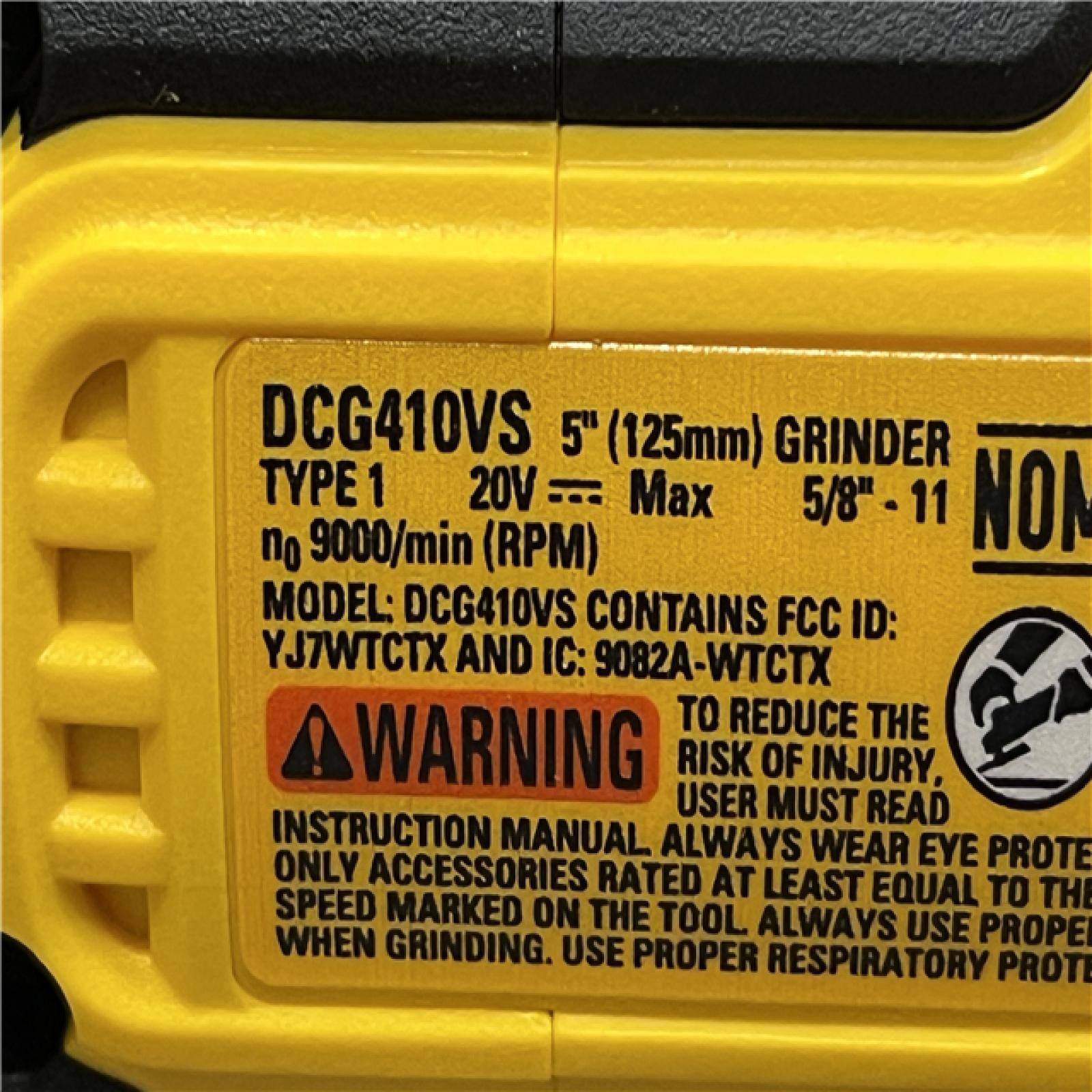AS-IS DEWALT 20V XR Cordless 4-1/2. in. to 5 in. Variable Speed Angle Grinder (Tool Only)