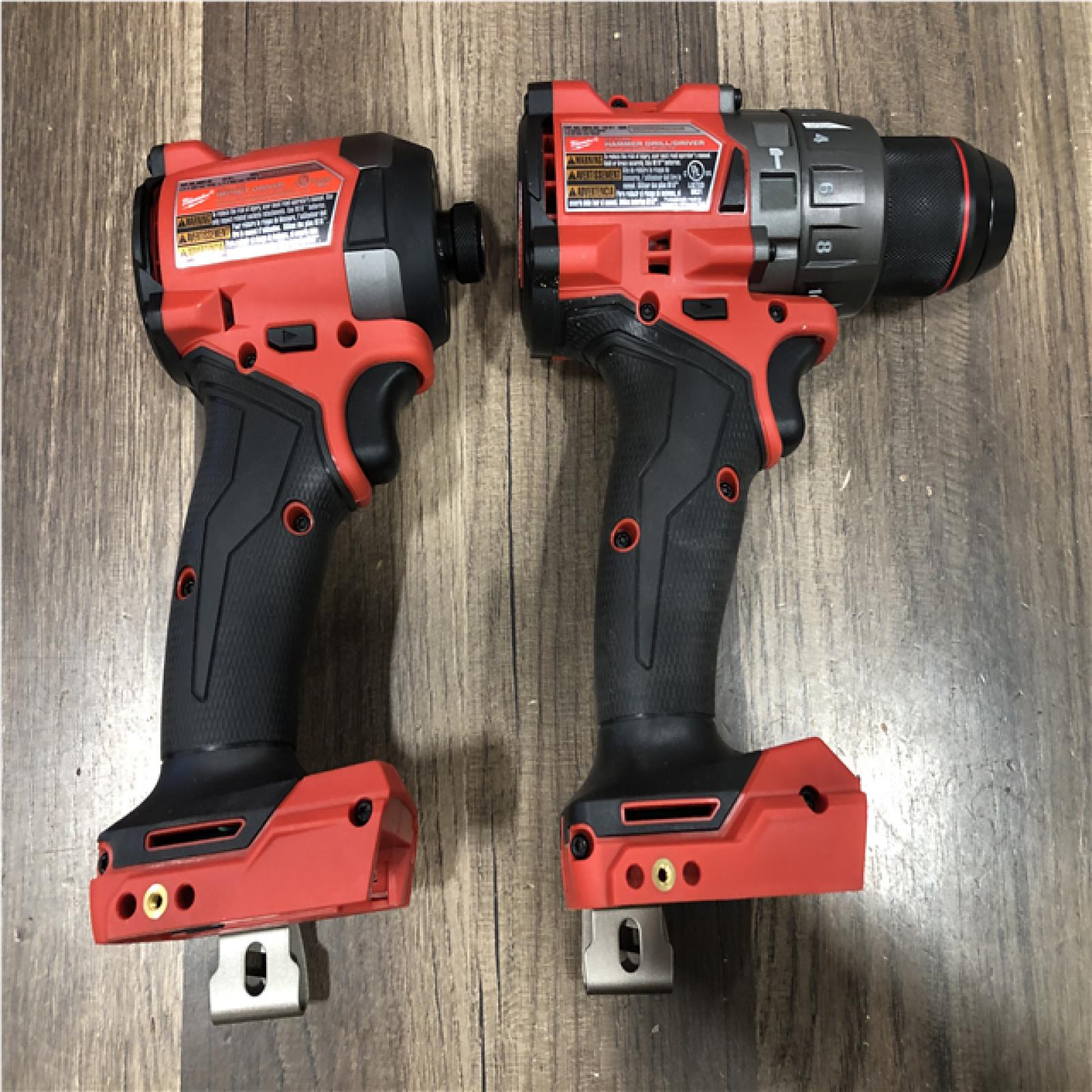 AS-IS Milwaukee FUEL 18V Lithium-Ion Brushless Cordless Hammer Drill and Impact Driver Combo Kit