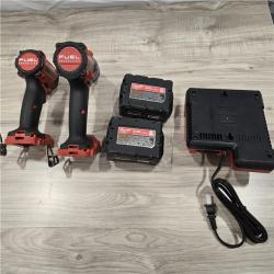 AS-IS MILWAUKEE FUEL 18V Lithium-Ion Brushless Cordless Hammer Drill and Impact Driver Combo Kit (2-Tool) with 2 Batteries