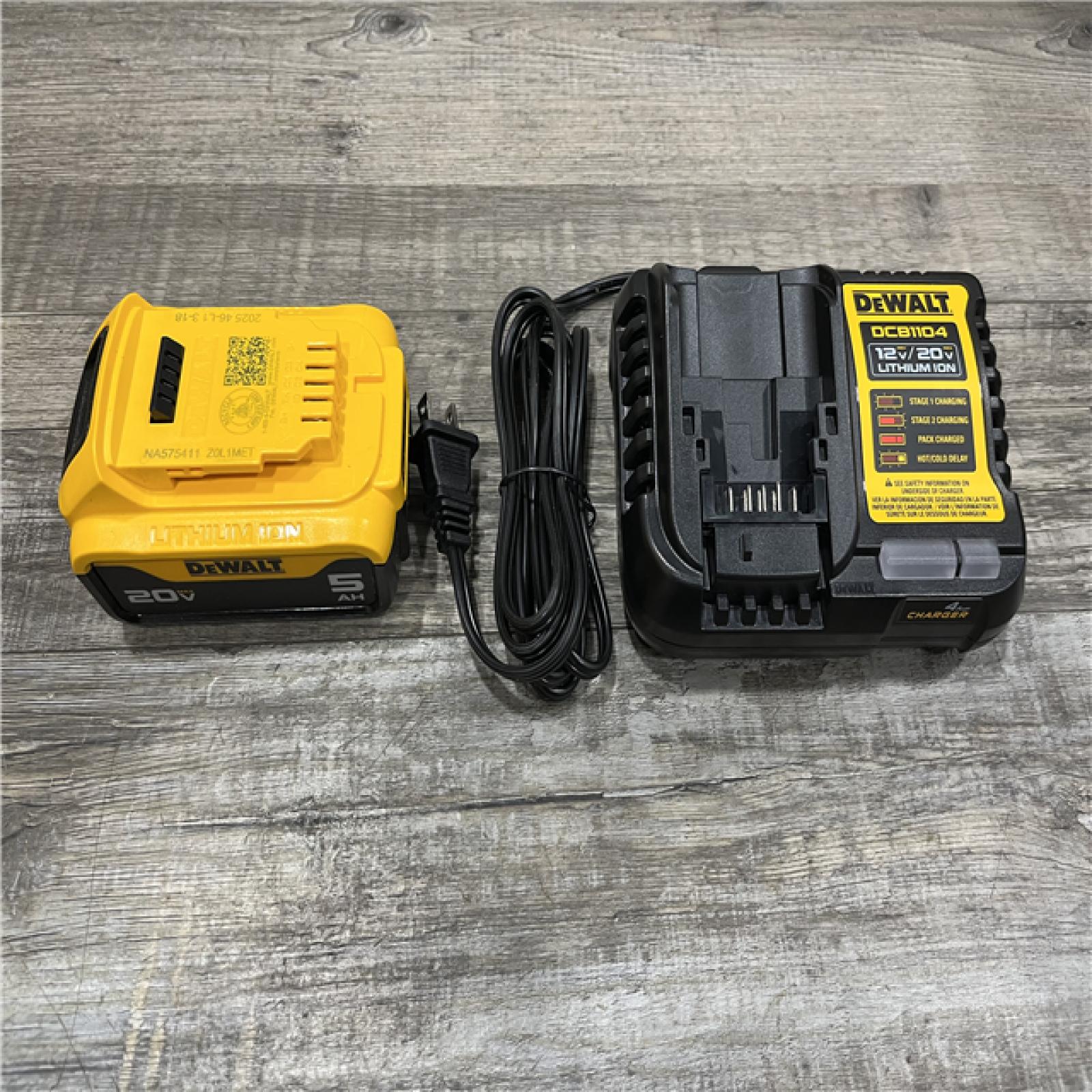 AS-IS DEWALT 20-Volt Maximum XR 5.0 Ah Battery Pack and Charger Kit