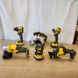 AS-IS- DEWALT 20V Lithium-Ion Cordless 6-Tool Combo Kit with 5.0 Ah and 2.0 Ah Batteries, Charger and Tough System 2.0 Rolling Toolbox