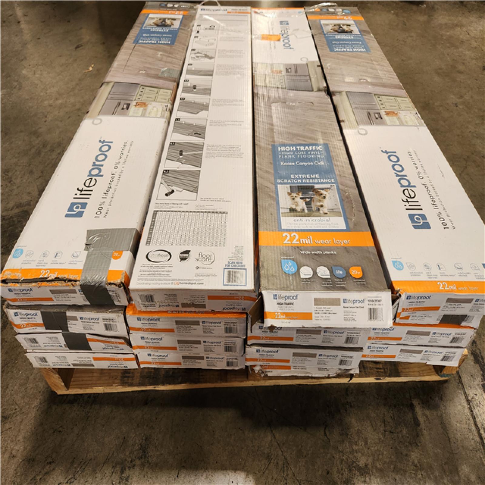 Phoenix AS-IS Lifeproof Kacee Canyon Oak 22 MIL x 8.7 in. W x 48 in. L Click Lock Waterproof Luxury Vinyl Plank Flooring (321 sq. ft./16 case)
