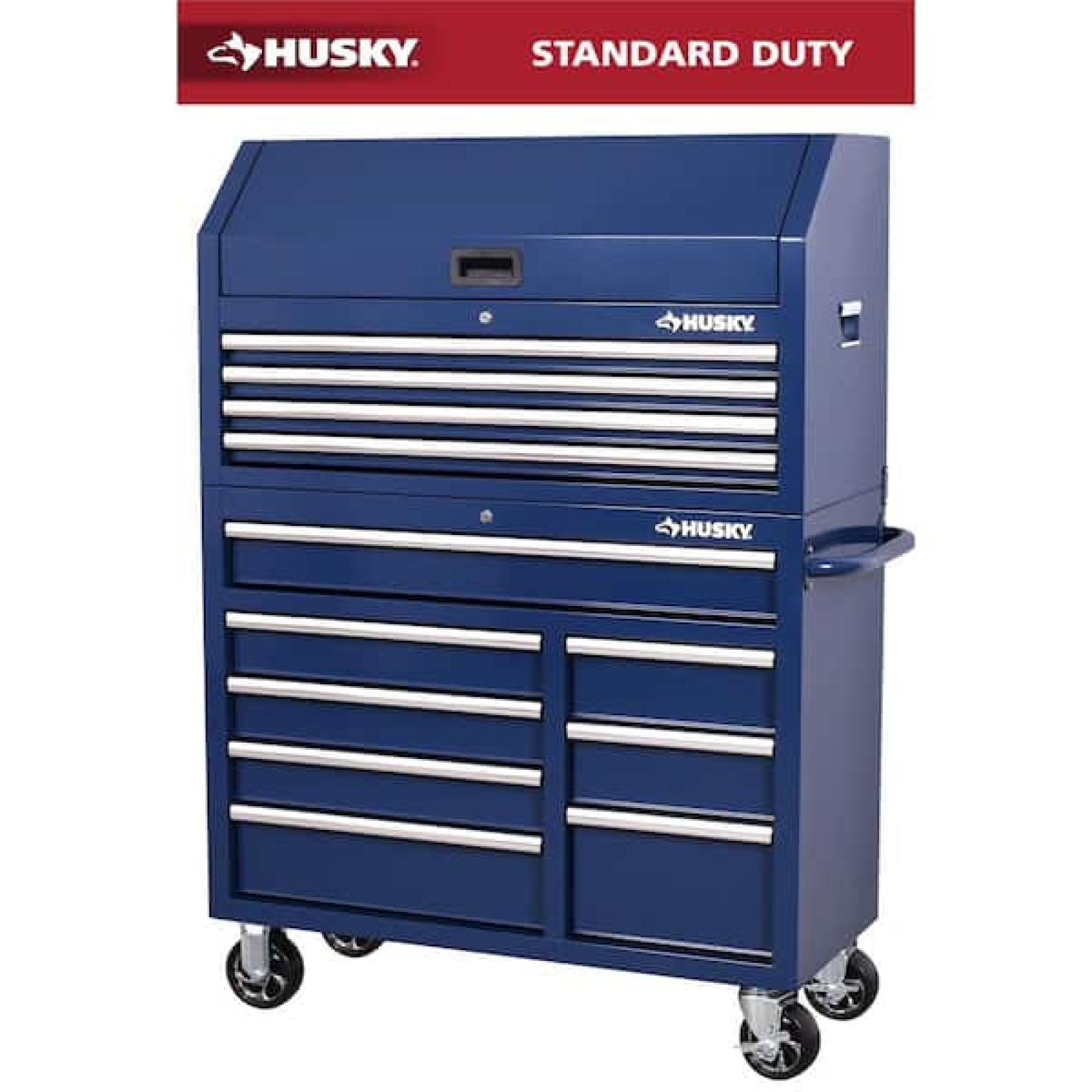 Phoenix NEW Husky Standard Duty 42 in. x 18 in. D 12-Drawer Blue Rolling Tool Chest Combo (SEALED)