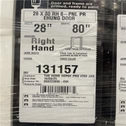 DALLAS LOCATION-NEW!- Masonite 28 In. X 80 In. X 4-9/16 In. Primed 6-Panel Single Prehung Interior Door (6 UNITS)