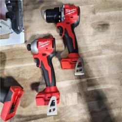 HOUSTON LOCATION - AS-IS MILWAUKEE 4 TOOL COMBO KIT W/ (2) BATTERY & CHARGER