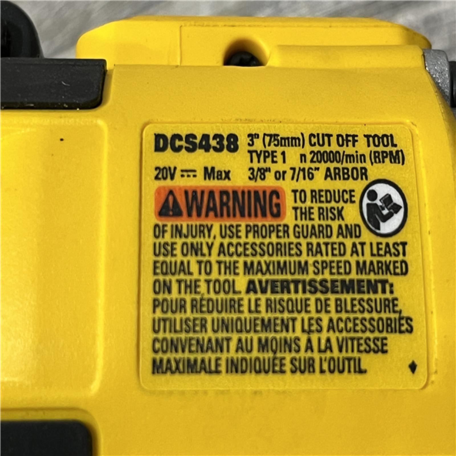 AS-IS DEWALT 20V XR Cordless 3 in. Cut-Off Tool (Tool Only)