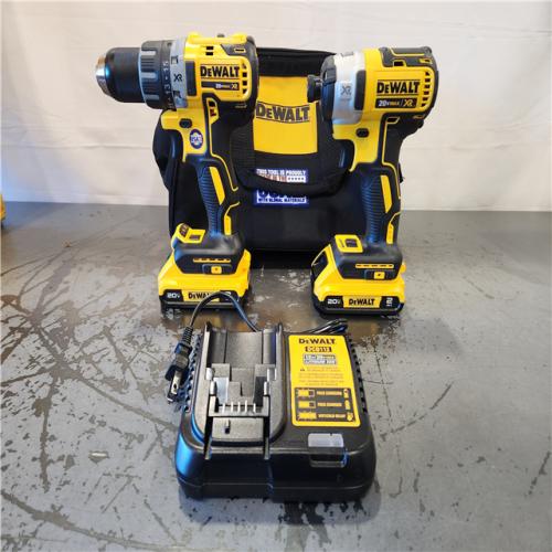 AS-IS- 20V MAX XR Cordless Brushless Drill/Impact 2 Tool Combo Kit with (2) 20V 2.0Ah Batteries and Charger