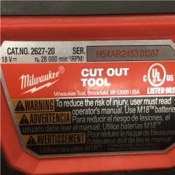 AS-IS Milwaukee 18V Lithium-Ion Cordless Drywall Cut Out Rotary Tool (Tool-Only)