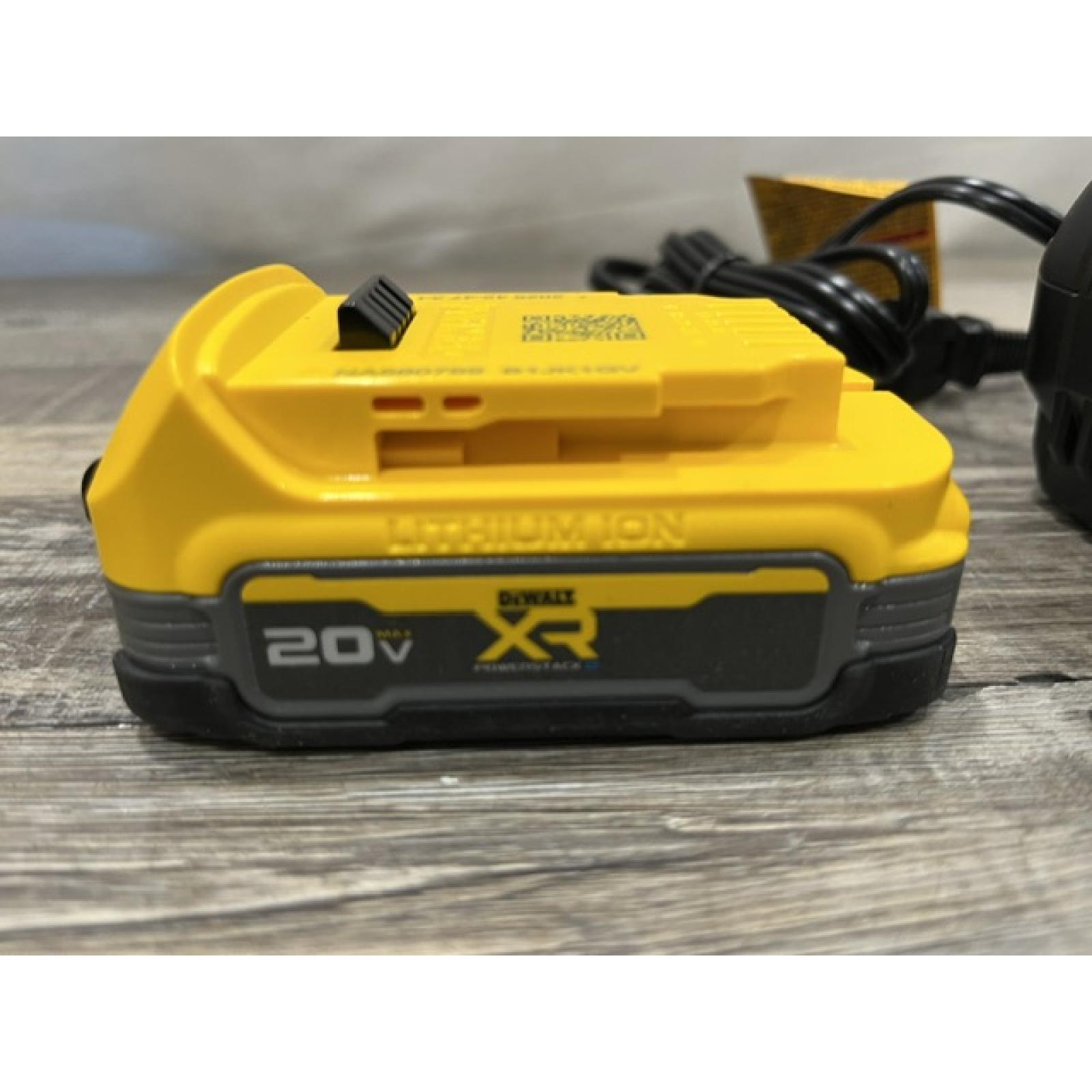 AS-IS DEWALT 20V MAX XR POWERSTACK Lithium-Ion Battery Starter Kit with 1.7Ah Battery and Charger