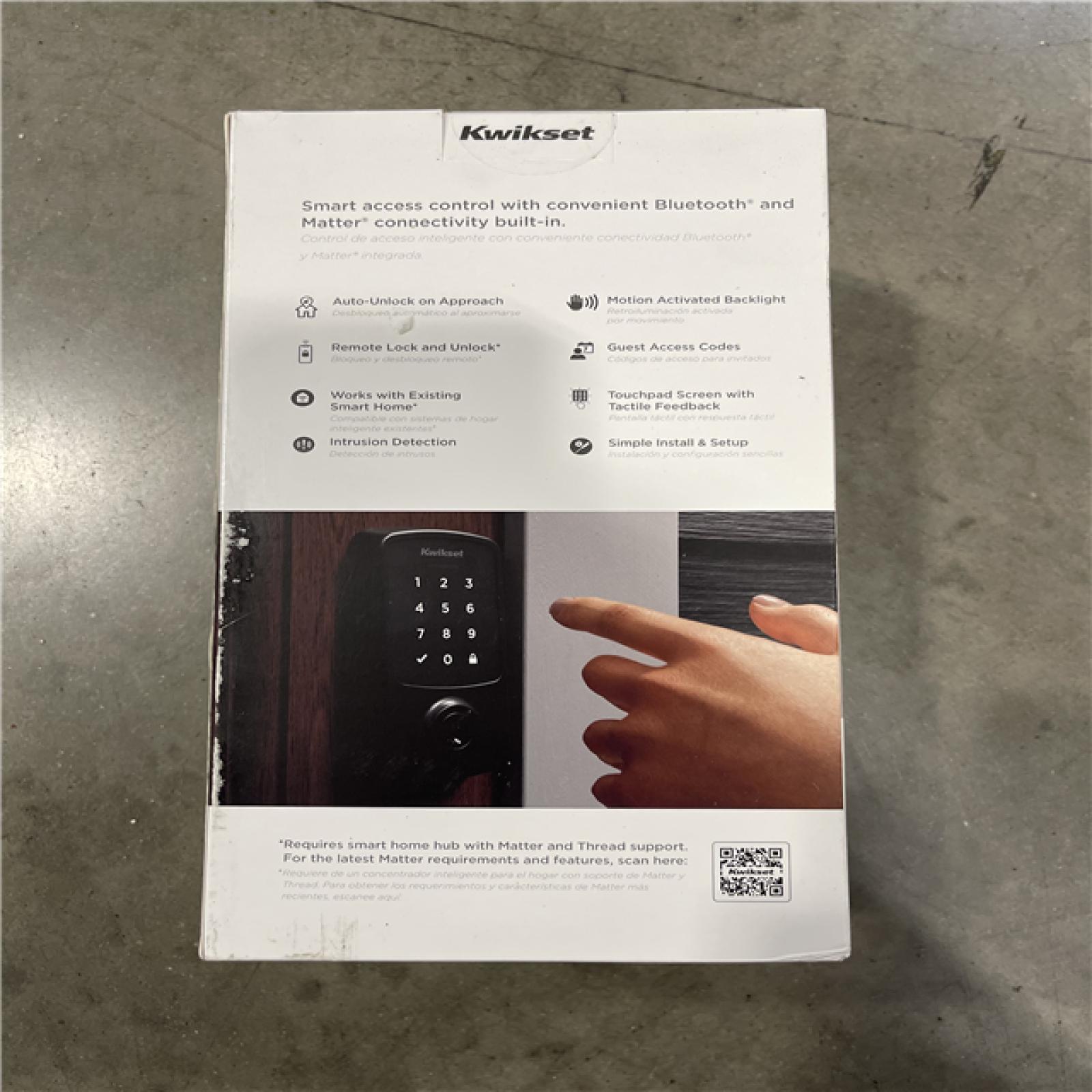 NEW! - Kwikset Aura Reach Smart Lock Matter Over Thread and Bluetooth Enabled Keyless Entry Door Lock Deadbolt