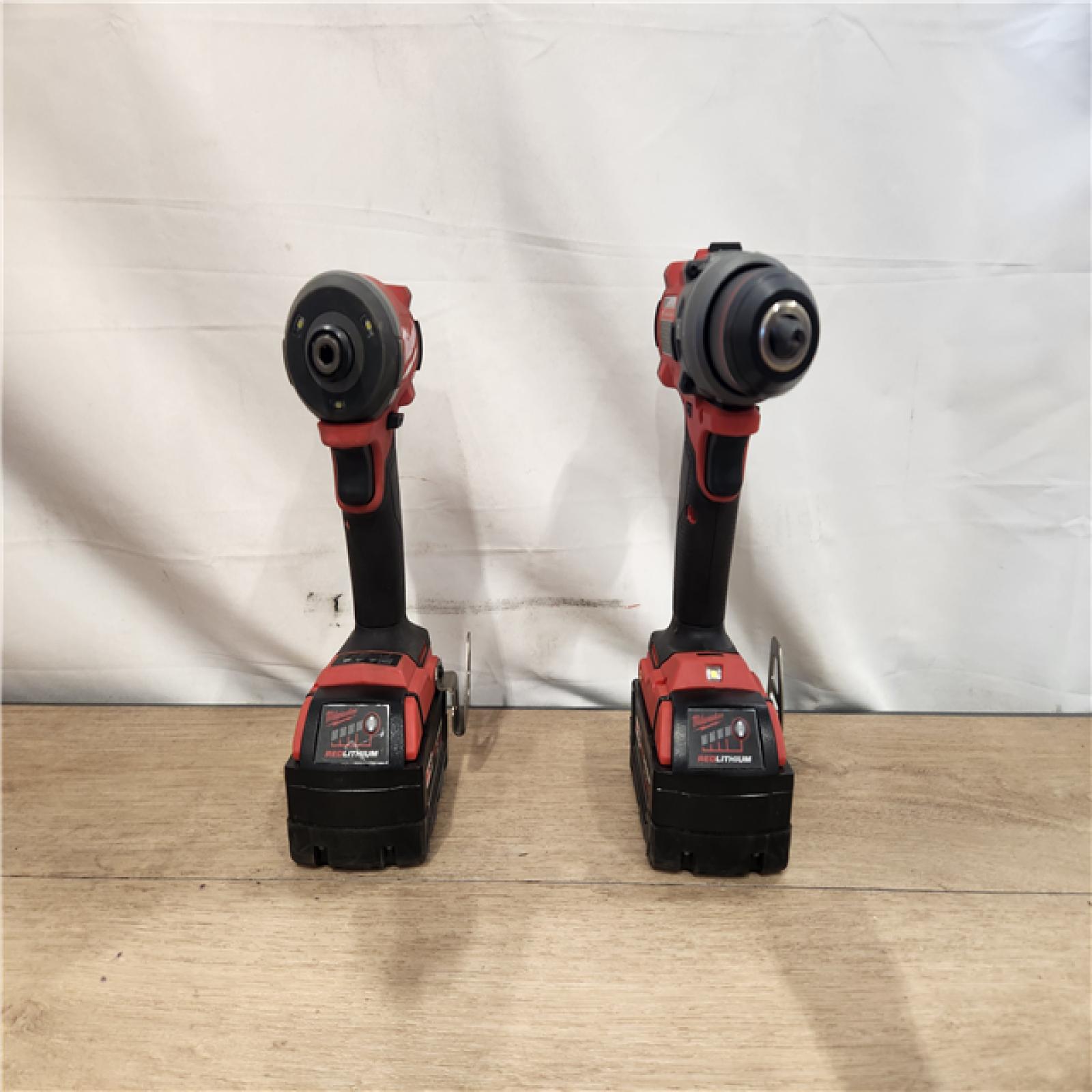 AS-IS- Milwaukee FUEL 18V Lithium-Ion Brushless Cordless Hammer Drill and Impact Driver Combo Kit