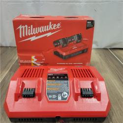 AS-IS  Milwaukee M18 18-Volt Lithium-Ion Dual Bay Rapid Battery Charger
