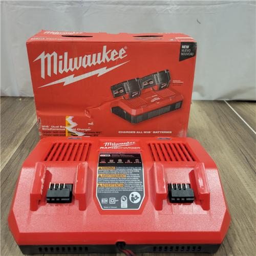 AS-IS  Milwaukee M18 18-Volt Lithium-Ion Dual Bay Rapid Battery Charger