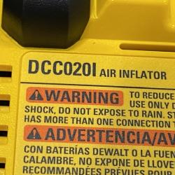 AS-IS DEWALT 20V MAX Cordless Electric Portable Inflator (Tool Only)