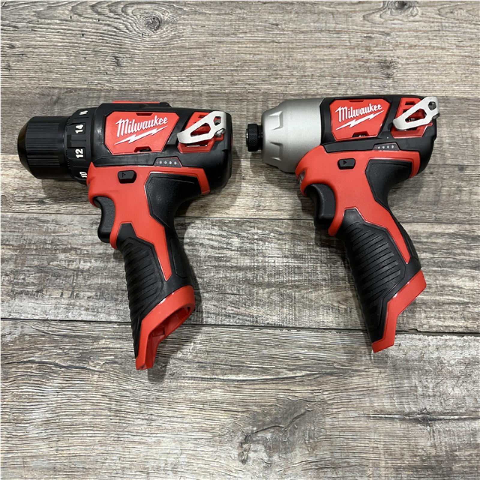 AS-IS Milwaukee 12V Lithium-Ion Cordless Drill Driver/Impact Driver Combo Kit