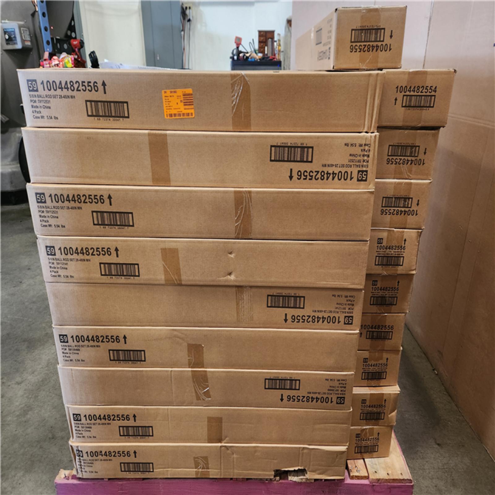 Phoenix NEW StyleWell 28 in. - 48 in. Adjustable Telescoping 5/8 in. Single Curtain Rod Kit in White with Ball Finials Pallet (60-Boxes)