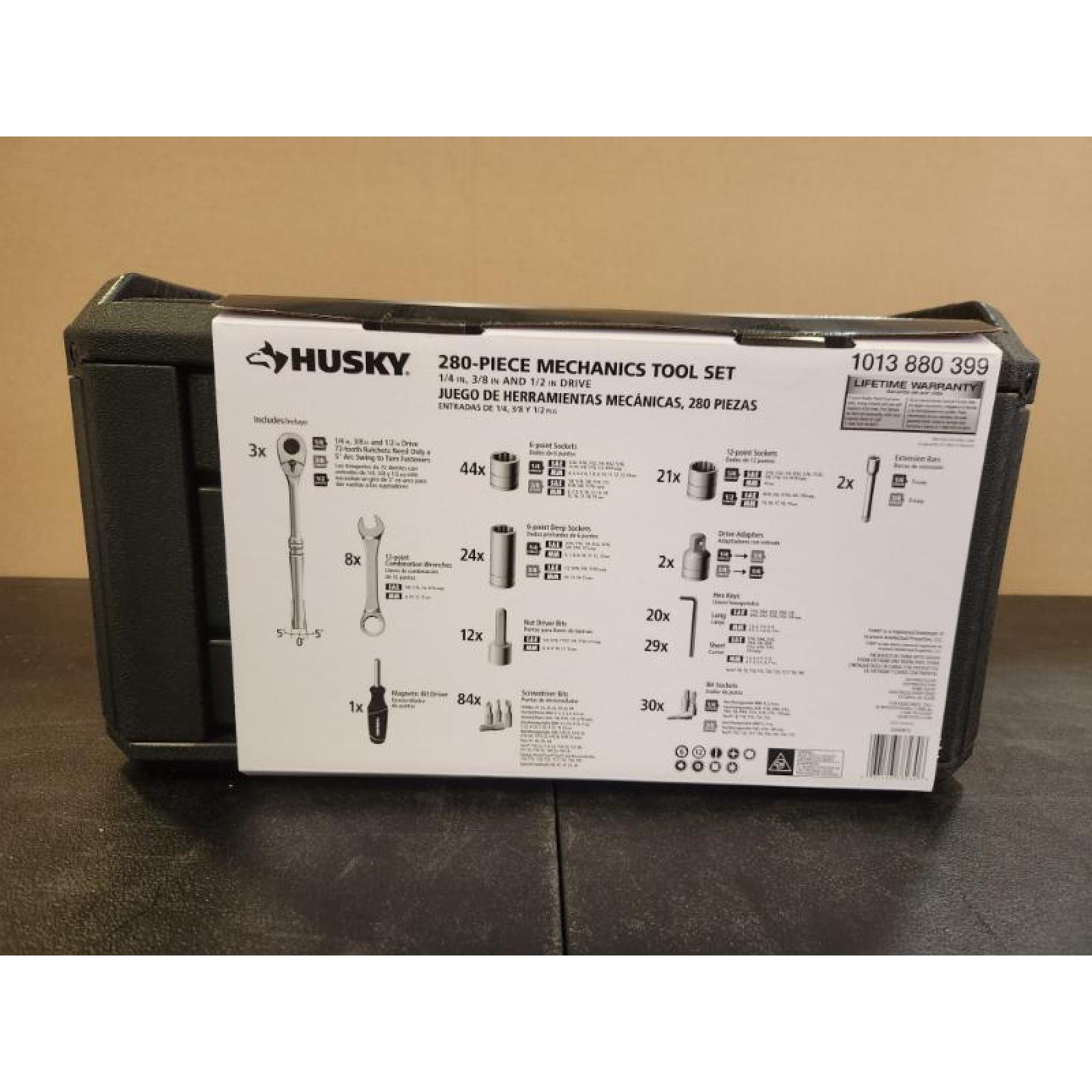 Phoenix NEW Husky 280-Piece SAE/Metric Mechanics Tool Set with Tool Box (SEALED)