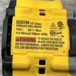 AS-IS DEWALT Atomic 20V Lithium-Ion Cordless Compact 1/2 in. Drill/Driver Kit