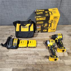 HOUSTON LOCATION - AS-IS Dewalt DCK225D2 20V MAX ATOMIC Brushless Compact Lithium-Ion 1/2 in. Cordless Drill Driver and 1/4 in. Impact Driver Combo Kit with 2 Batteries 2 Ah