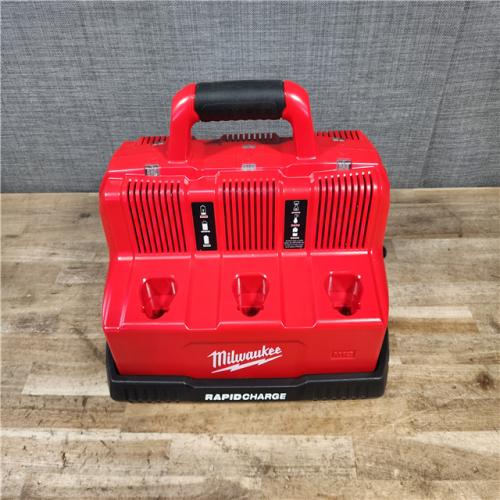 HOUSTON LOCATION - AS-IS Milwaukee 12-Volt/18-Volt Lithium-Ion Multi-Voltage 6-Port Sequential Rapid Battery Charger