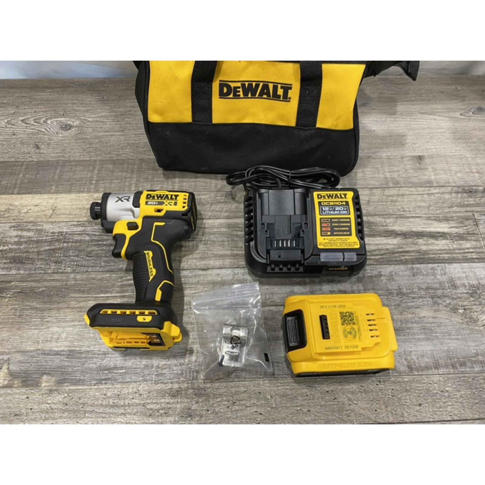 AS-IS DEWALT 20-Volt Maximum XR Lithium-Ion Cordless Brushless 1/4 in. 3-Speed Impact Driver Kit