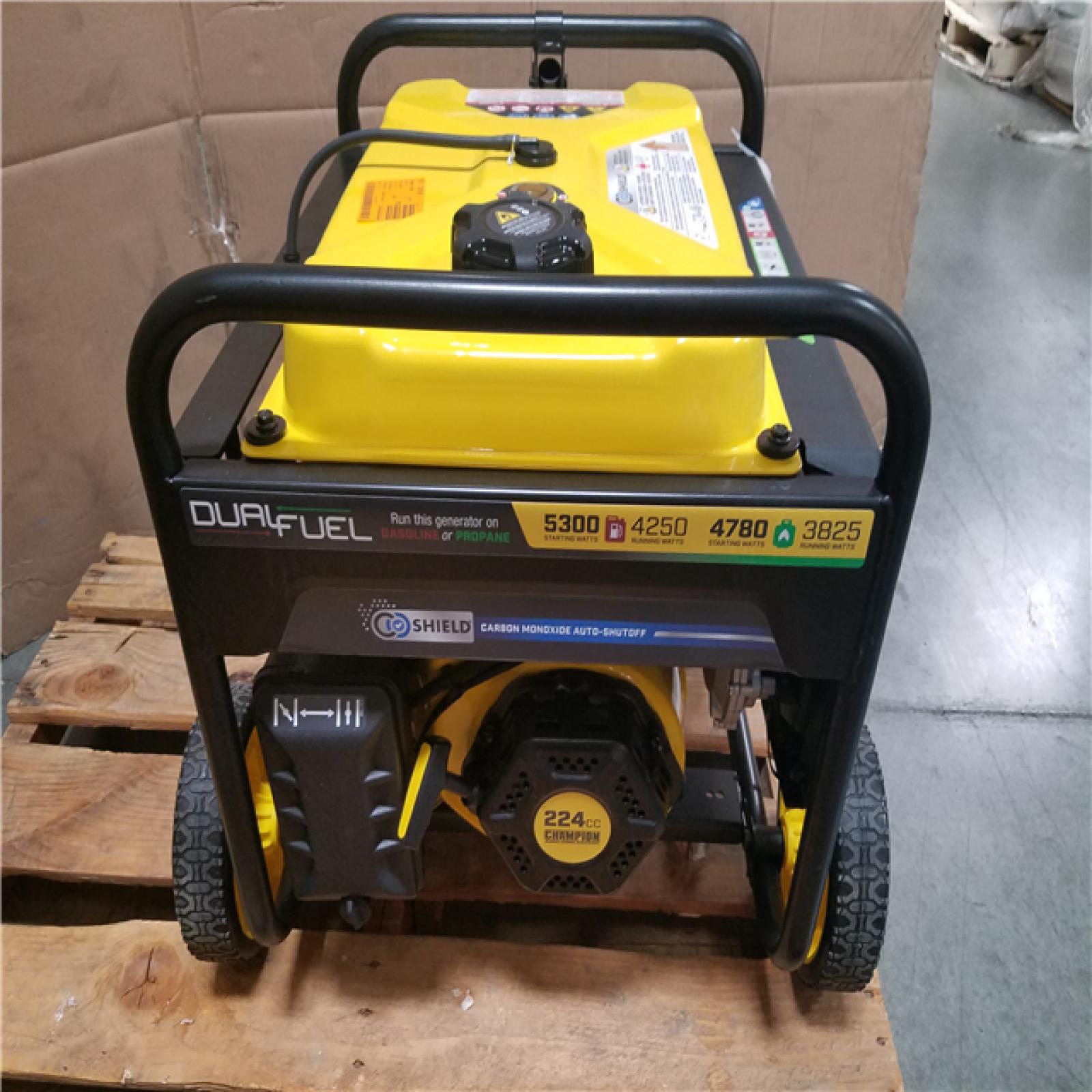 CALIFORNIA AS-IS CHAMPION DUAL FUEL PORTABLE GENERATOR