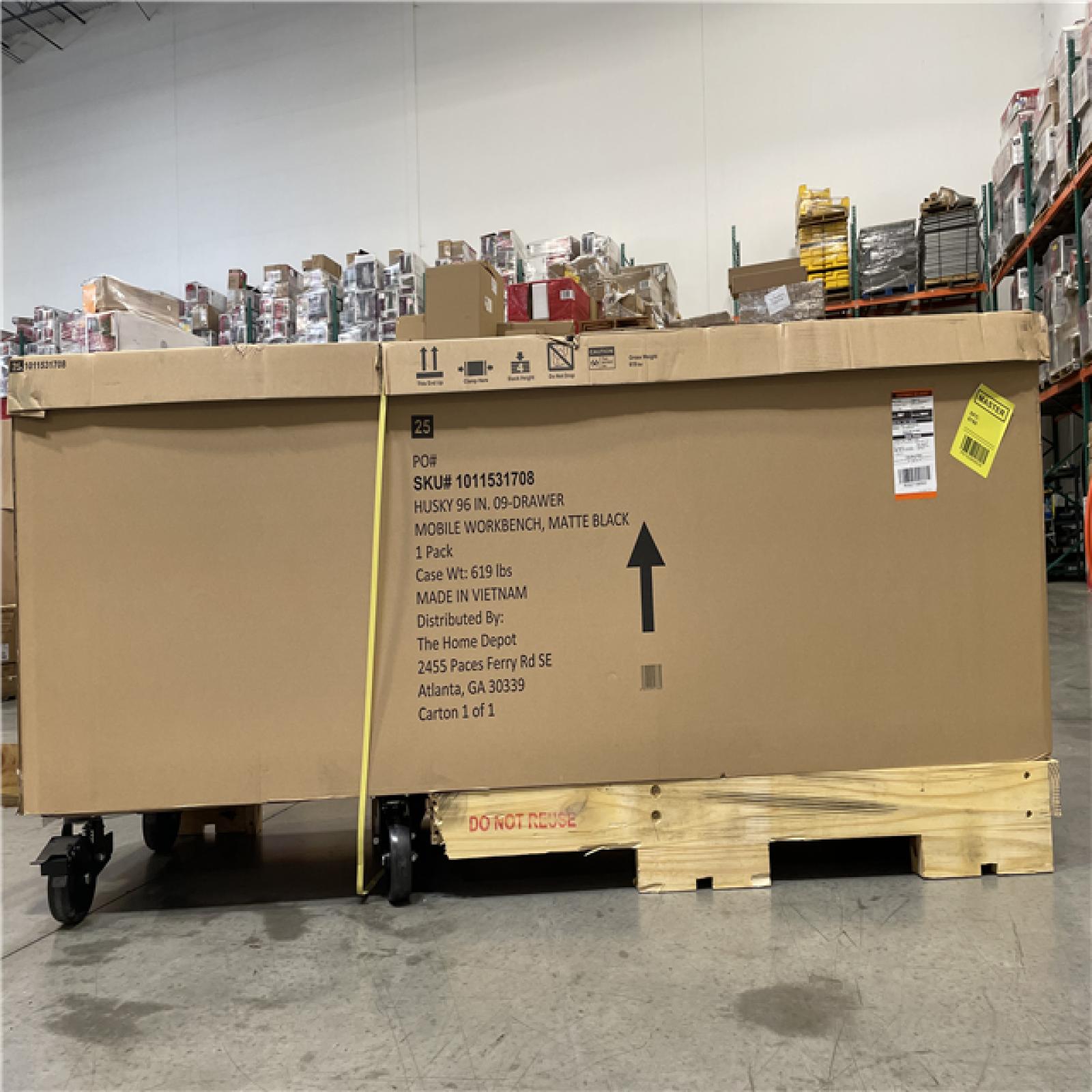 DALLAS LOCATION- HUSKY 96IN. 09-DRAWER MOBILE WORKBENCH