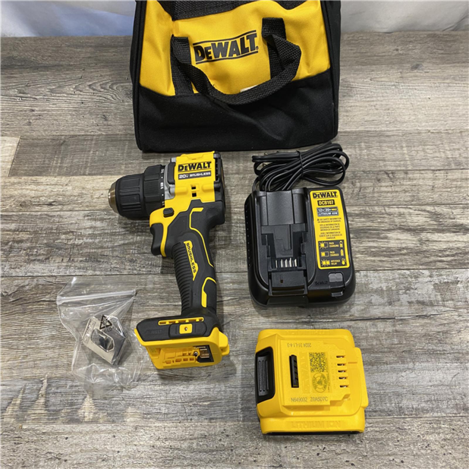 AS-IS DEWALT Atomic 20V Lithium-Ion Cordless Compact 1/2 in. Drill/Driver Kit