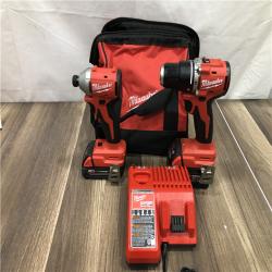 AS-IS Milwaukee 18-Volt Lithium-Ion Brushless Cordless Compact Hammer Drill/Impact Combo Kit