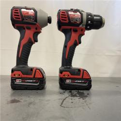 AS-IS - Milwaukee 18V Cordless Brushed 2-Tool Drill/Driver and Impact Driver Kit