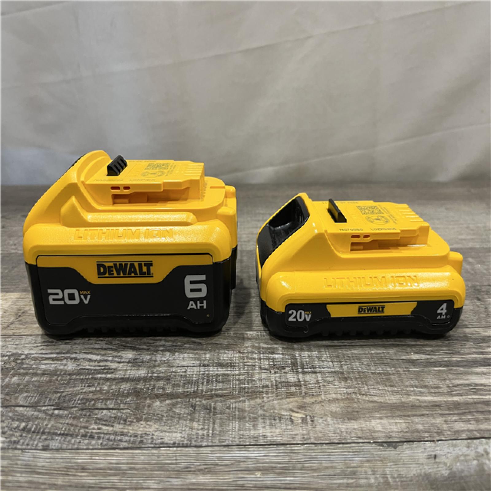 AS-IS DEWALT 20V MAX Lithium-Ion 6.0Ah and 4.0Ah Battery and Charger Starter Kit