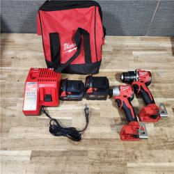 HOUSTON LOCATION - AS - IS Milwaukee 18-Volt Lithium-Ion Brushless Cordless Compact Hammer Drill/Impact Combo Kit