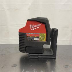 AS-IS- Milwaukee M12 12V Lithium-Ion Cordless Green Beam Cross Line & Plumb Points Laser (Tool Only)