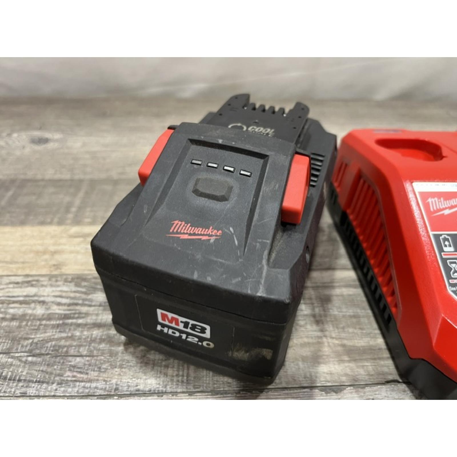 AS-IS Milwaukee 18-Volt Lithium-Ion REDLITHIUM FORGE Starter Kit with 12.0Ah Battery and Rapid Charger