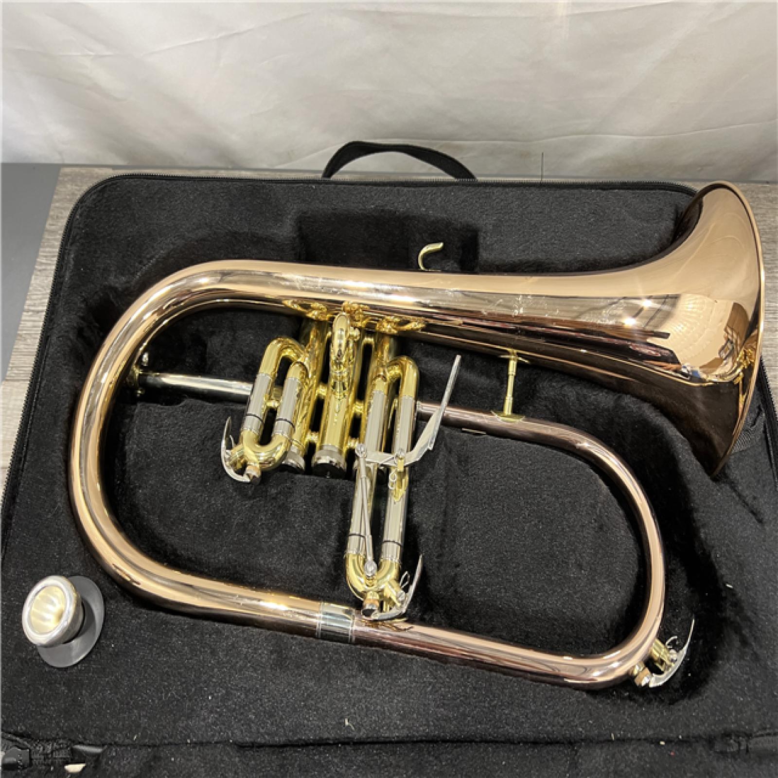 AS-IS WEIBSTER Rose Gold Brass Brushed Flugelhorn WFH-8310