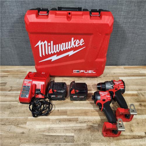 HOUSTON LOCATION - AS - IS Milwaukee FUEL 18V Lithium-Ion Brushless Cordless Hammer Drill and Impact Driver Combo Kit