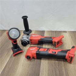AS-IS Milwaukee M18 18V Lithium-Ion Cordless Combo Kit (8-Tool) with (3) Batteries, Charger and (2) Tool Bags