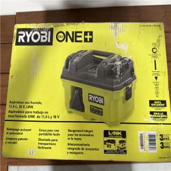 California NEW/Sealed Ryobi One+ 18V Link 3 Gallon Wet/Dry Vacuum (Tool Only)