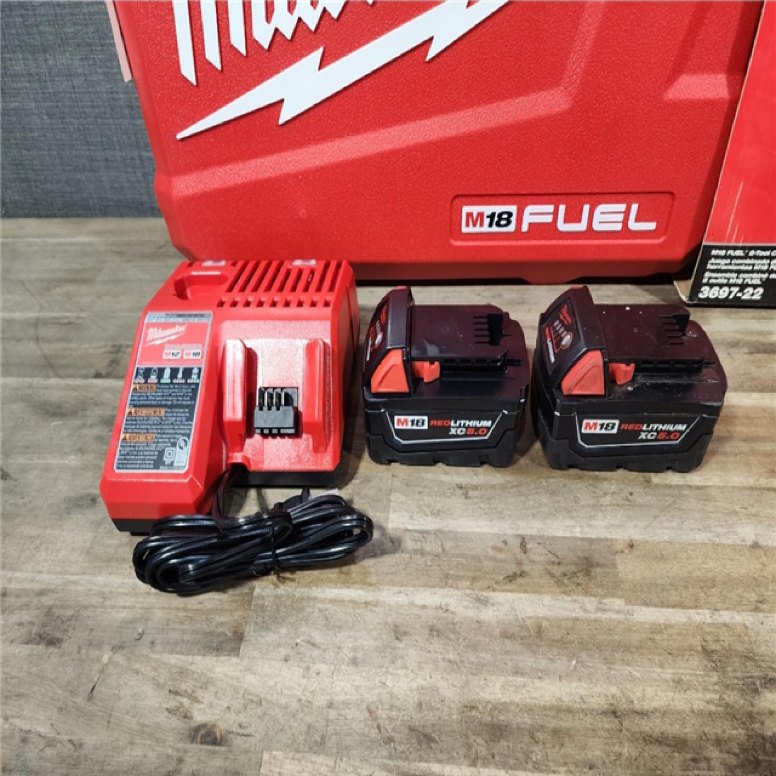 HOUSTON LOCATION - AS-IS (APPEARS LIKE NEW) MILWAUKEE FUEL 18V Lithium-Ion Brushless Cordless Hammer Drill and Impact Driver Combo Kit