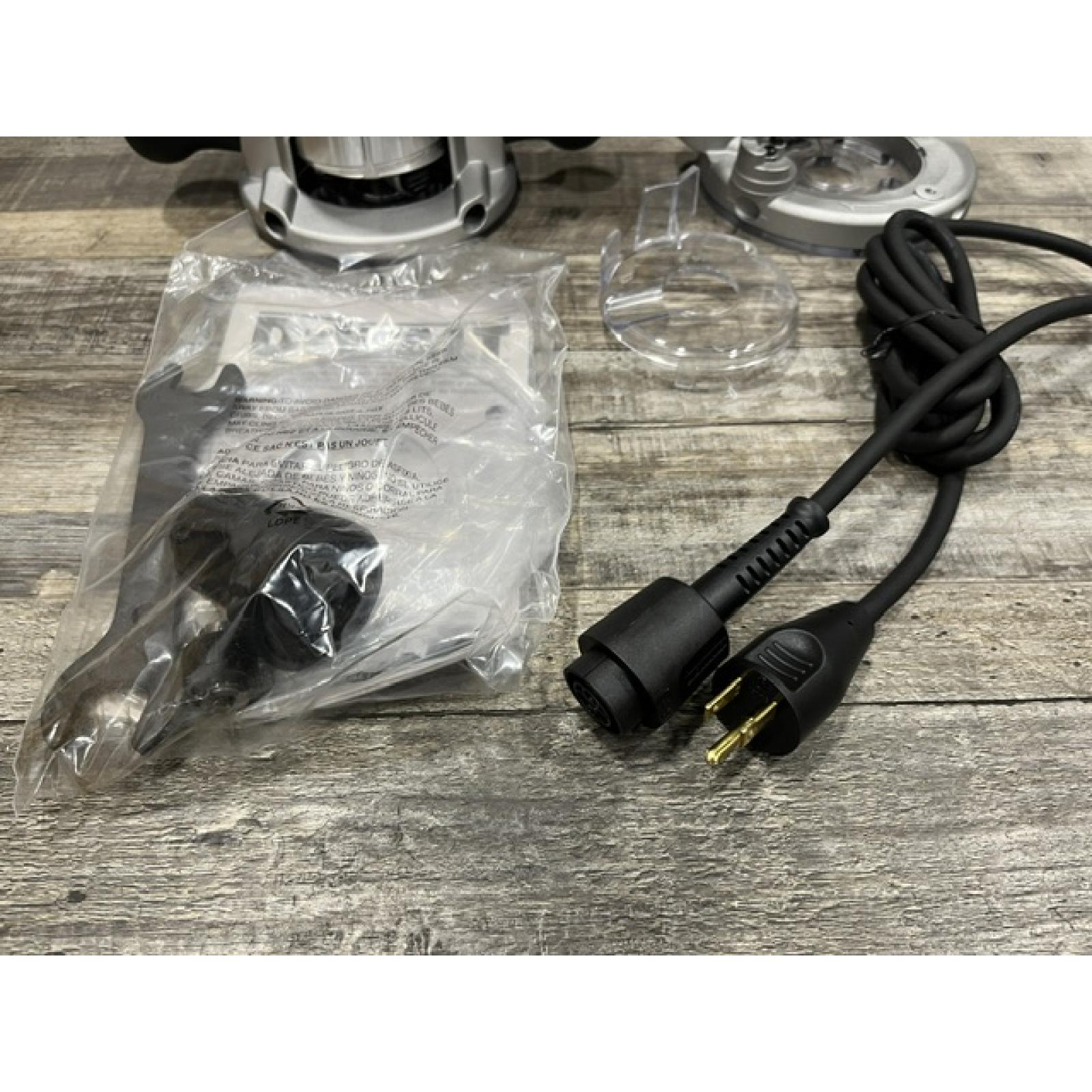 AS-IS DEWALT 12 Amp Corded 2-1/4 Horsepower Fixed and Plunge Base Router Kit