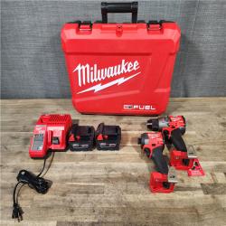 HOUSTON LOCATION - AS-IS (APPEARS LIKE NEW) MILWAUKEE FUEL 18V Lithium-Ion Brushless Cordless Hammer Drill and Impact Driver Combo Kit