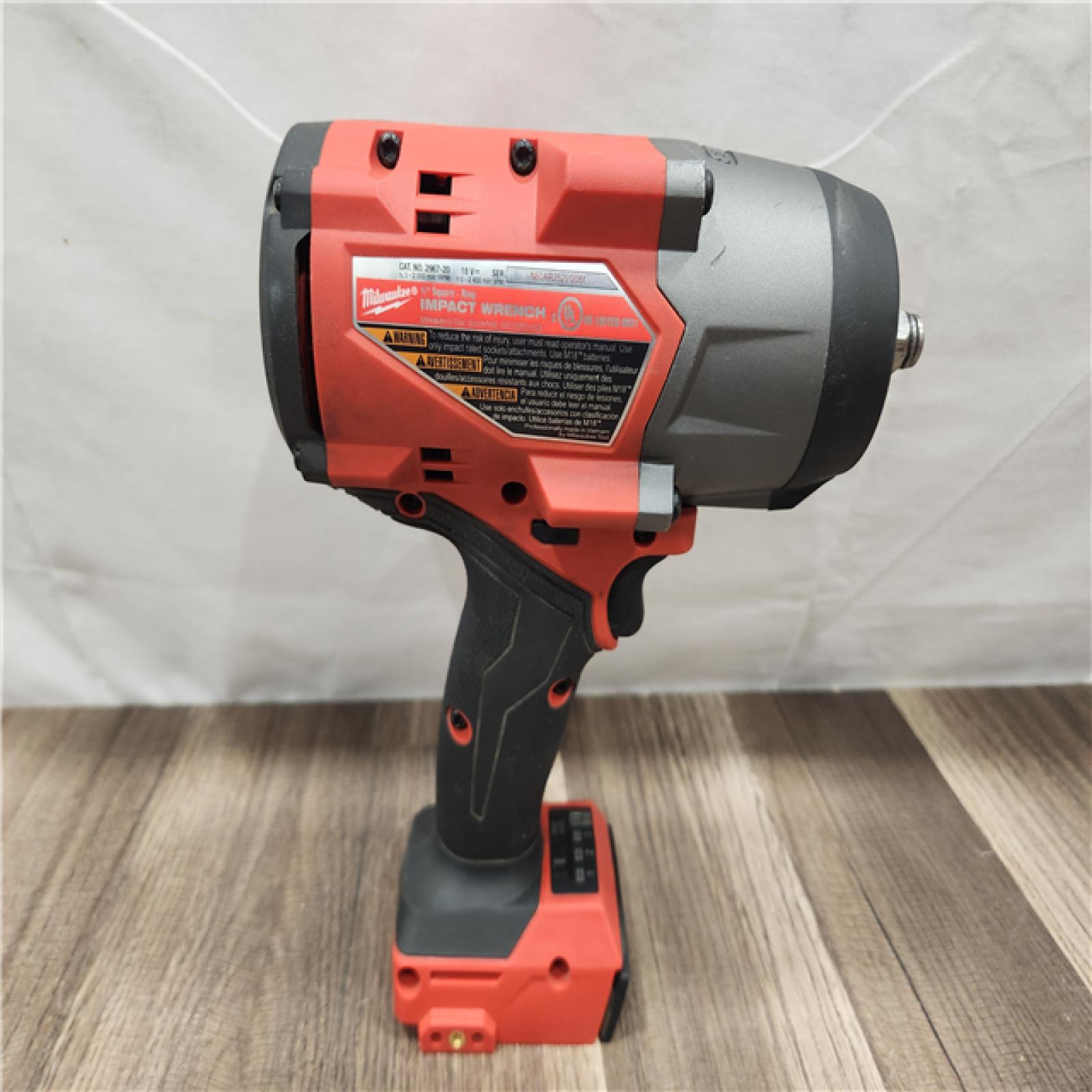 AS-IS- Milwaukee M18 FUEL 18V Lithium-Ion Brushless Cordless 1/2 in. Impact Wrench with Friction Ring (Tool-Only)