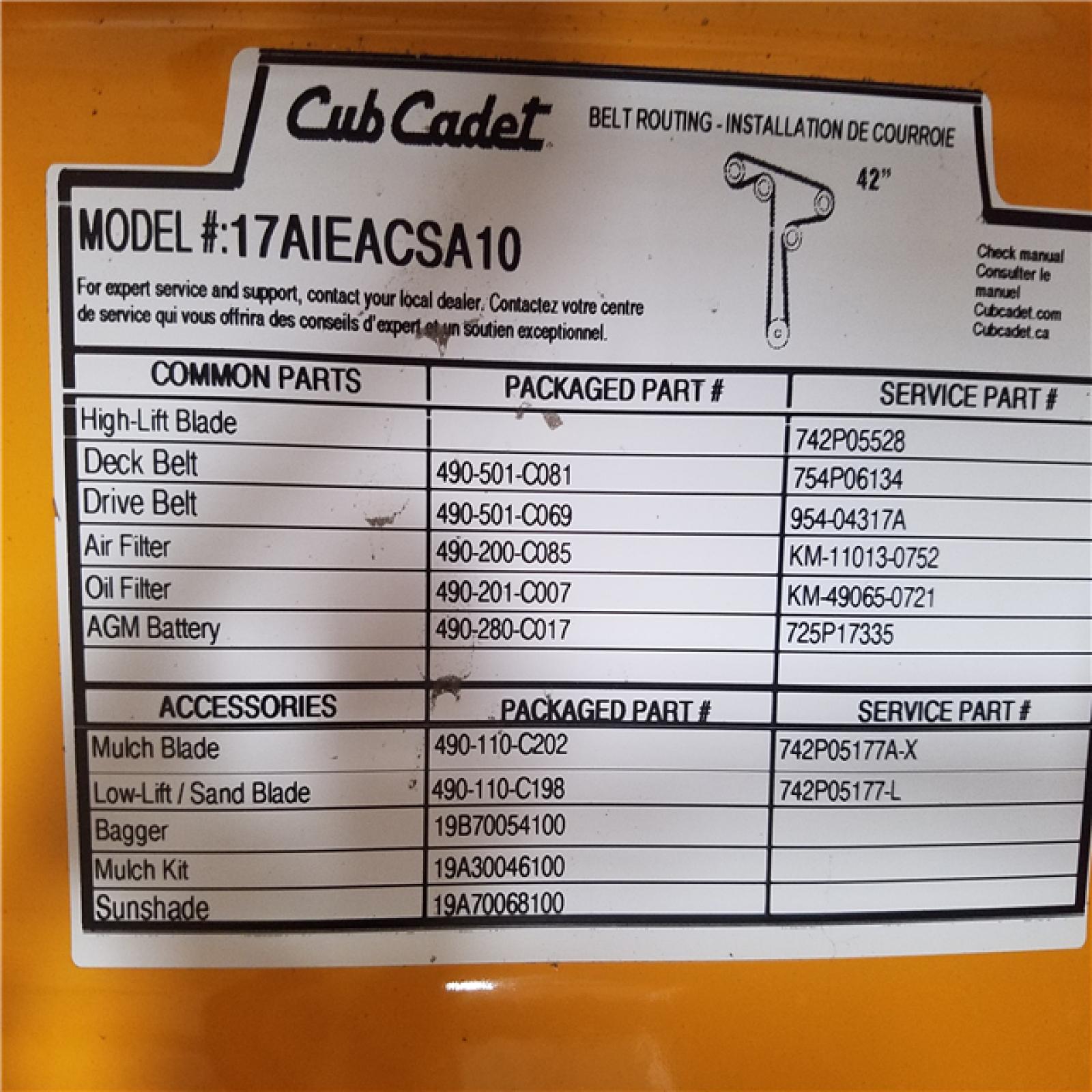 CALIFORNIA AS-IS CUB CADET ULTIMA ZT1 RIDING MOWER