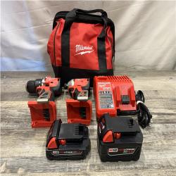 AS-IS Milwaukee 18-Volt Lithium-Ion Brushless Cordless Compact Hammer Drill/Impact Combo Kit