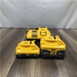 AS-IS DEWALT 20V XR Lithium-Ion Starter Pack with 8.0 Ah and 4.0 Ah Battery Packs and Charger