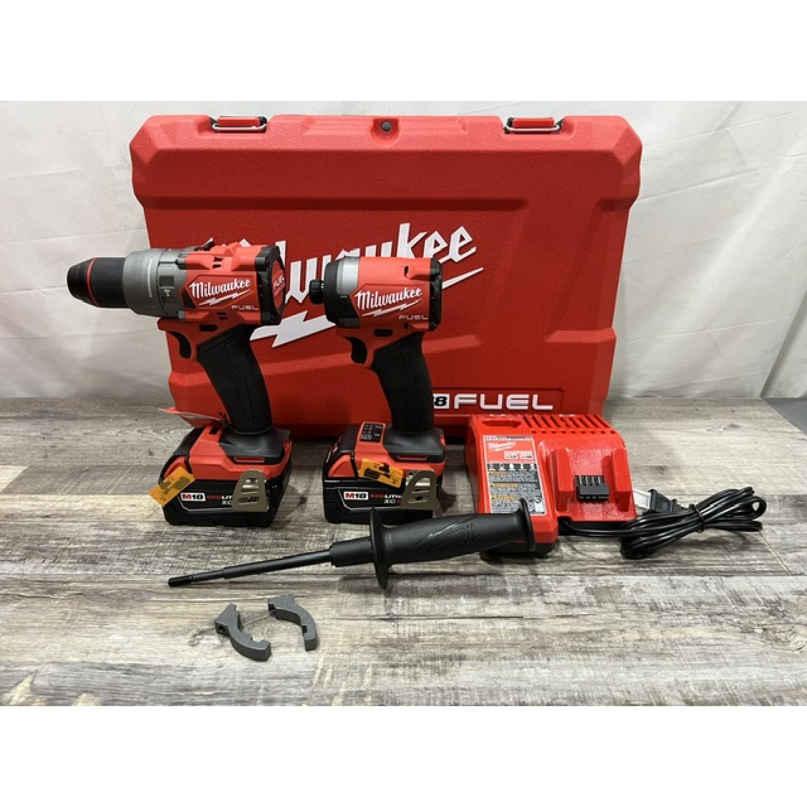 NEW - Milwaukee FUEL 18V Lithium-Ion Brushless Cordless Hammer Drill and Impact Driver Combo Kit