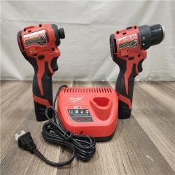 AS-IS- Milwaukee M12 Cordless Brushless 2 Tool Combo Kit