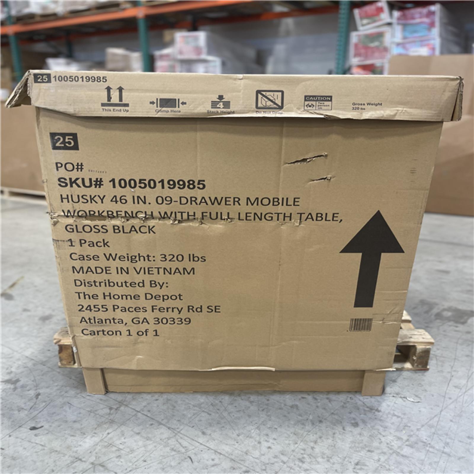DALLAS LOCATION - Husky Ready-to-Assemble 48 in. W x 72 in. H x 18.3 in. D 24-Gauge 3-Shelf Steel Freestanding Cabinet in Black