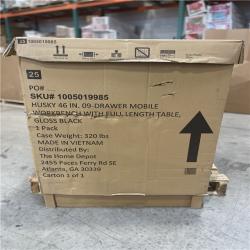 DALLAS LOCATION - Husky Ready-to-Assemble 48 in. W x 72 in. H x 18.3 in. D 24-Gauge 3-Shelf Steel Freestanding Cabinet in Black