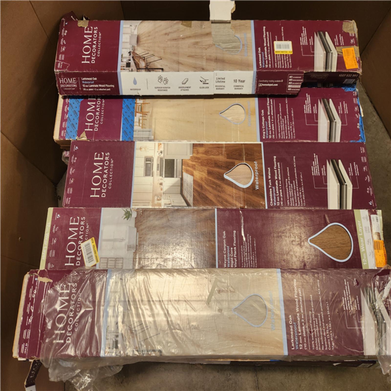 Phoenix Mixed Pallet of Home Decorators Vinyl Flooring Pallet of 34